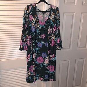 Lane Bryant Floral Print dress with 3/4 sleeve